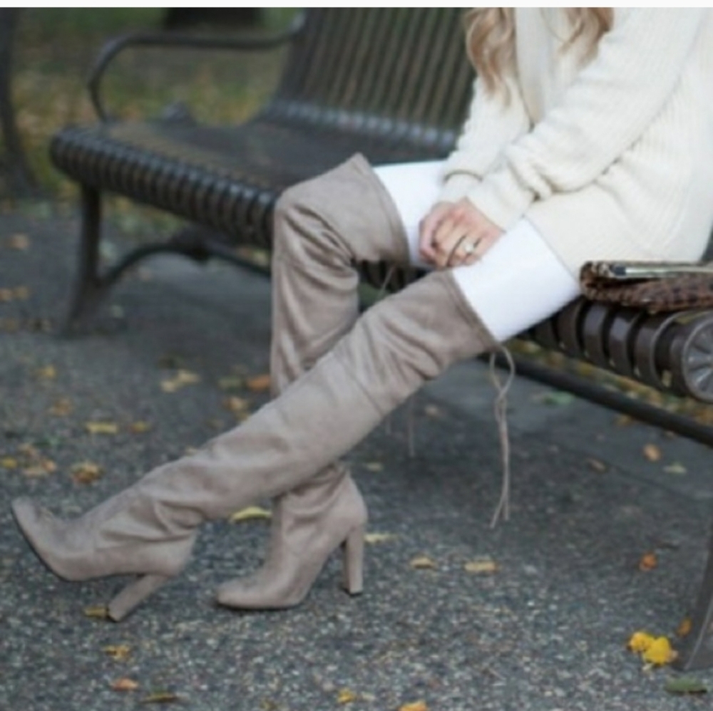 Steve Madden OTK boots Gorgeous Taupe